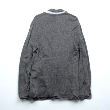 EMPORIO ARMANI シルキーニット テーラードジャケット M グレー イタリア製