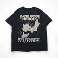 DAVID BOWIE David Bowie Rock Artist Band T-Shirt XL Black Cotton Memorial HEROES EARLS COURT