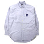 日本然リトテ-古着オンライン-POLO RALPH LAUREN オックスフォードシャツ M ブルー コットン エムブレム 刺繍-POLO RALPH LAUREN Oxford Shirt M Blue Cotton Embroidery