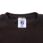 LOGO 7 Made in USA 90s Printed Sweatshirt M Brown Cotton Fleece CAPE COD