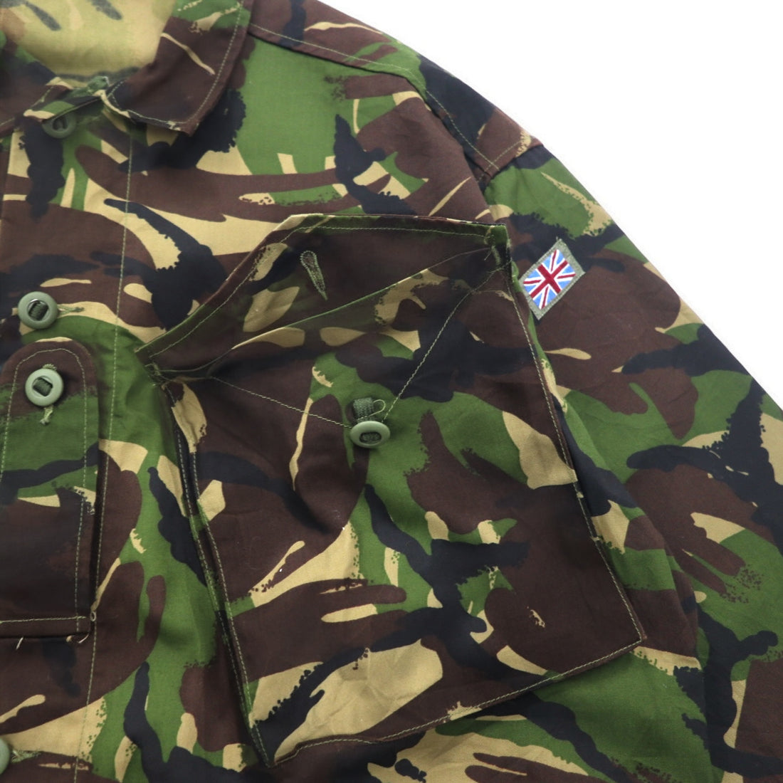 BRITISH ARMY British Army Combat Jacket XXL Khaki Camouflage Woodland Military Lightweight Jacket, Woodland DP 8415-99-503-8779