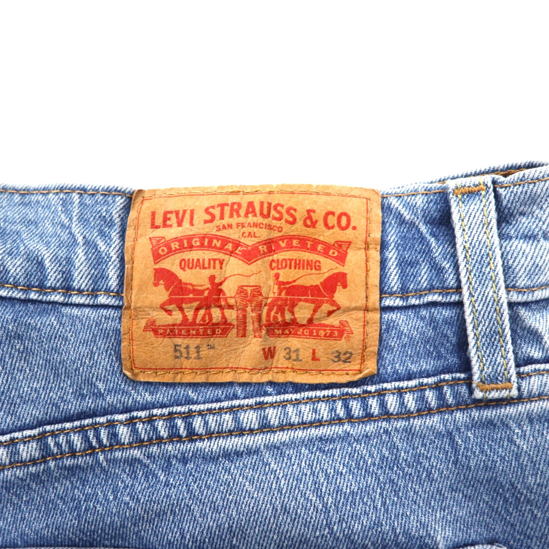 Levi's 511 Slim Fit Denim Pants Size 32 Blue Cotton Stretch Zipper Fly 04511-3247