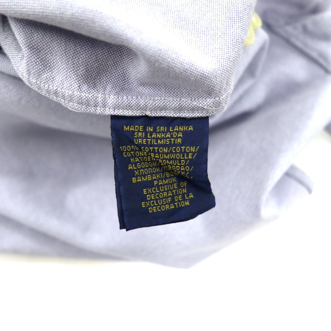 POLO RALPH LAUREN Oxford shirt, size M, blue, cotton, emblem embroidery