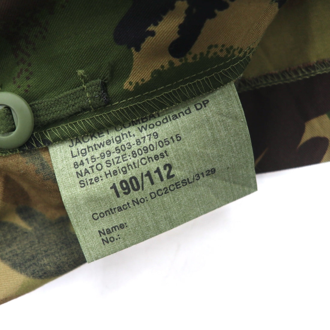 BRITISH ARMY British Army Combat Jacket XXL Khaki Camouflage Woodland Military Lightweight Jacket, Woodland DP 8415-99-503-8779