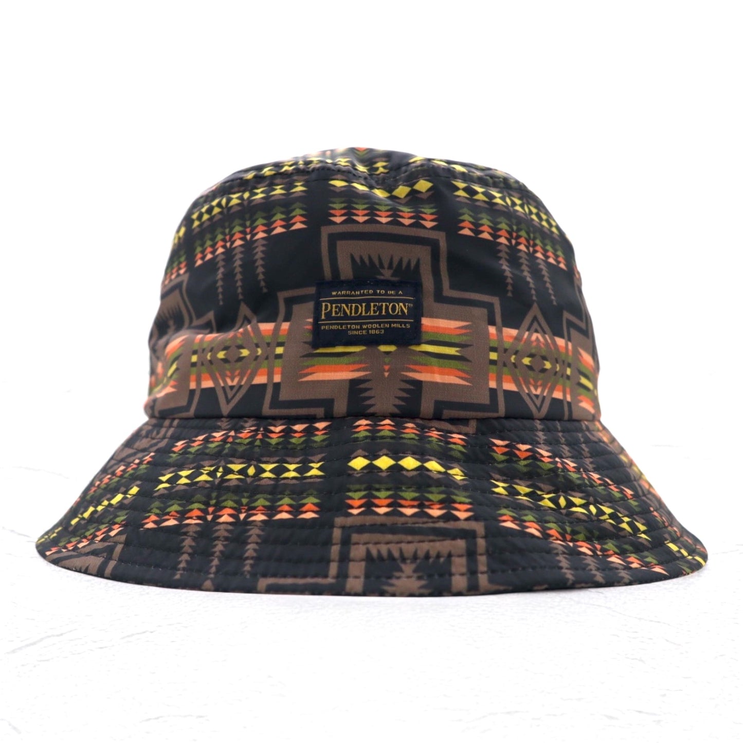 PENDLETON バケットハット FREE ブラック 総柄 ネイティブ ポリエステル 撥水 ECOPET HAT