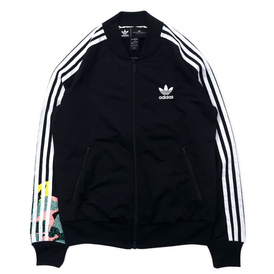 日本然リトテ-古着オンライン-adidas originals × HER STUDIO LONDON ATP型 トラックジャケット ジャージ L ブラック ポリエステル フローラルグラフィック ダブルジップ トレフォイルロゴ 3ストライプ GC6849-adidas originals × HER STUDIO LONDON ATP Type Track Jacket Jersey L Black Polyester Floral Graphic Double Zip Trefoil Logo 3 Striped GC6849