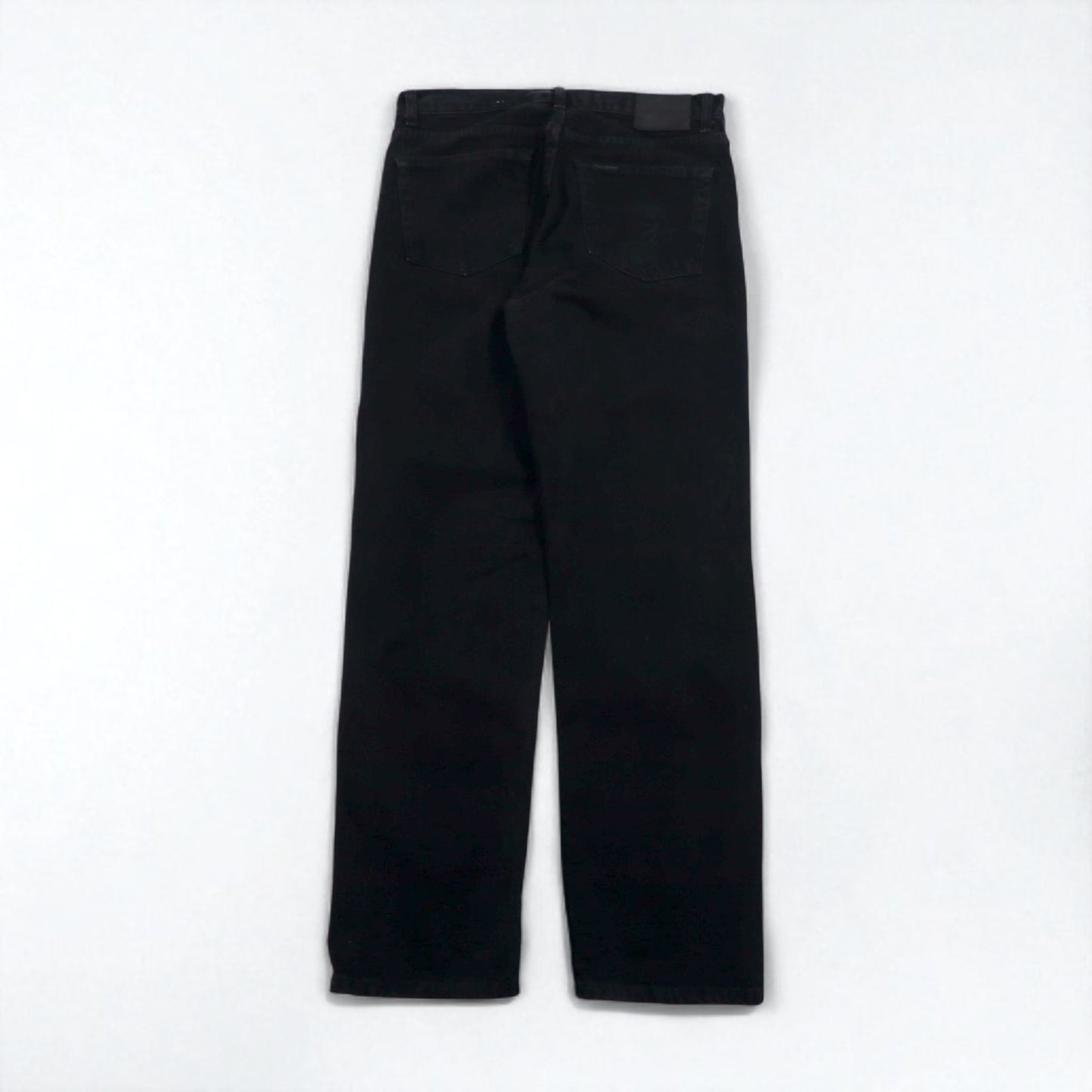 HARLEY DAVIDSON 00年代 ブラック デニムパンツ L レザーパッチ ジッパーフライ メキシコ製