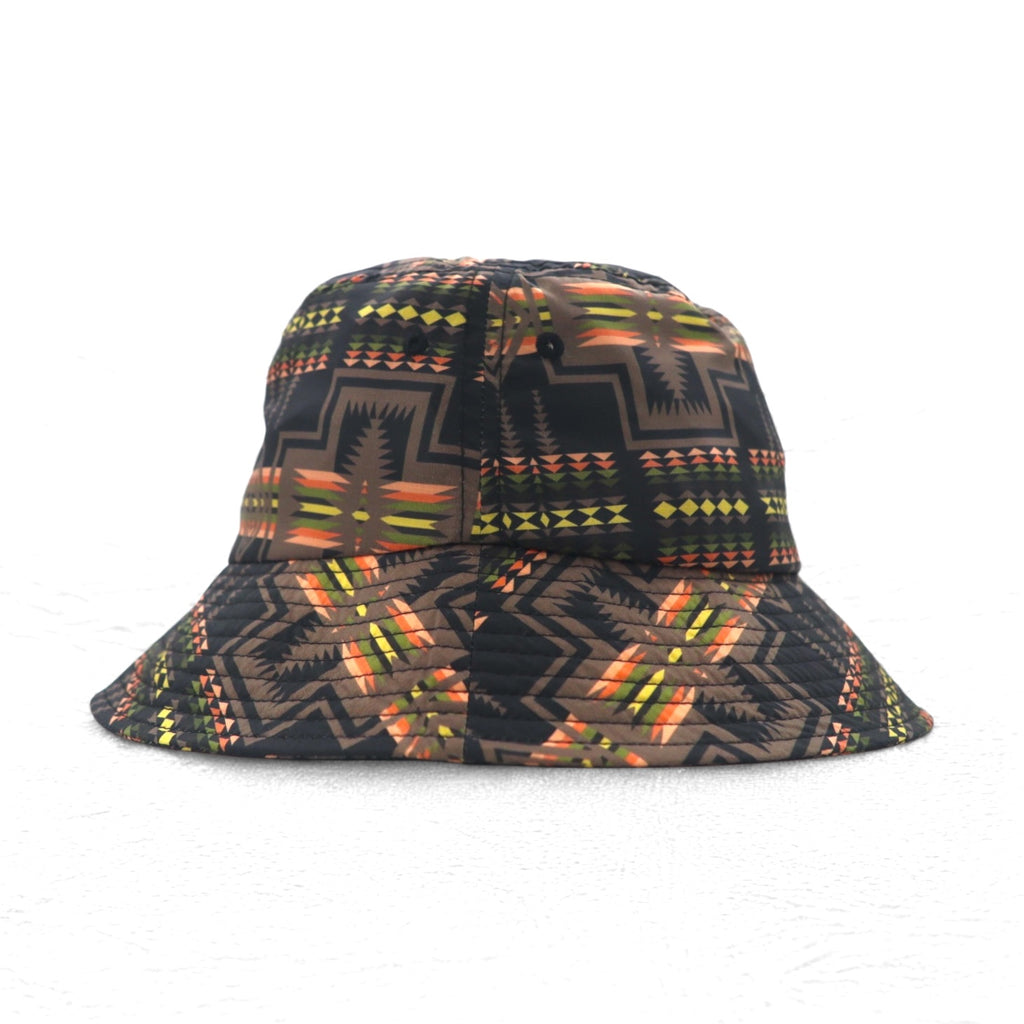 PENDLETON バケットハット FREE ブラック 総柄 ネイティブ ポリエステル 撥水 ECOPET HAT