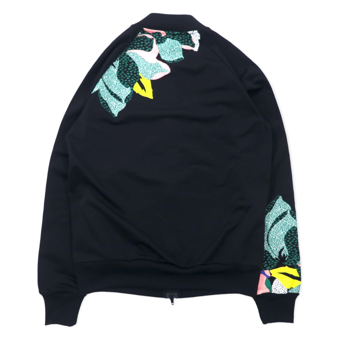 adidas originals × HER STUDIO LONDON ATP型 トラックジャケット ジャージ L ブラック ポリエステル フローラルグラフィック ダブルジップ トレフォイルロゴ 3ストライプ GC6849