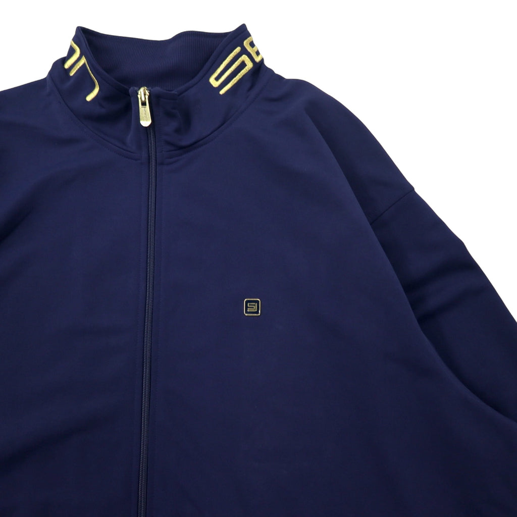 Sean John 00s Track Jacket Jersey XXL Navy Polyester Logo Embroidery Big Size