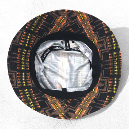 PENDLETON バケットハット FREE ブラック 総柄 ネイティブ ポリエステル 撥水 ECOPET HAT