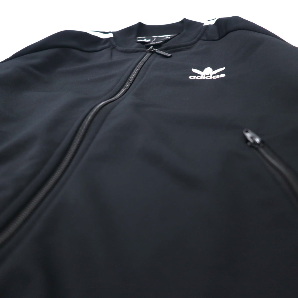 adidas originals × HER STUDIO LONDON ATP型 トラックジャケット ジャージ L ブラック ポリエステル フローラルグラフィック ダブルジップ トレフォイルロゴ 3ストライプ GC6849