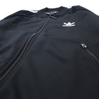 adidas originals × HER STUDIO LONDON ATP型 トラックジャケット ジャージ L ブラック ポリエステル フローラルグラフィック ダブルジップ トレフォイルロゴ 3ストライプ GC6849