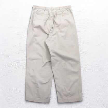 Polo by Ralph Lauren 90年代 ポロチノ POLO CHINO タック ワイド チノパンツ L ベージュ ANDREW PANT