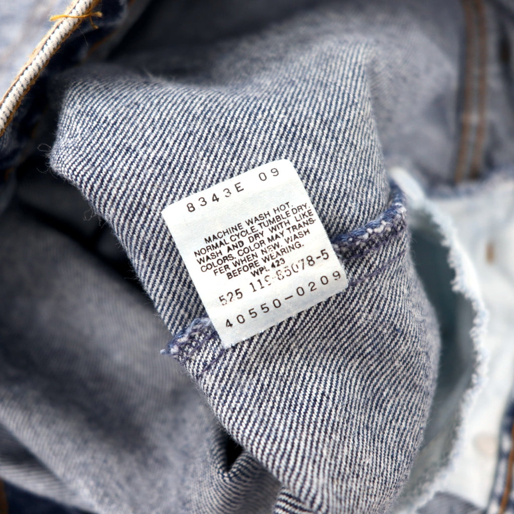 Levi's USA made 80's orange tab chemical wash tapered denim pants size 36 blue cotton zipper fly 40550-0209