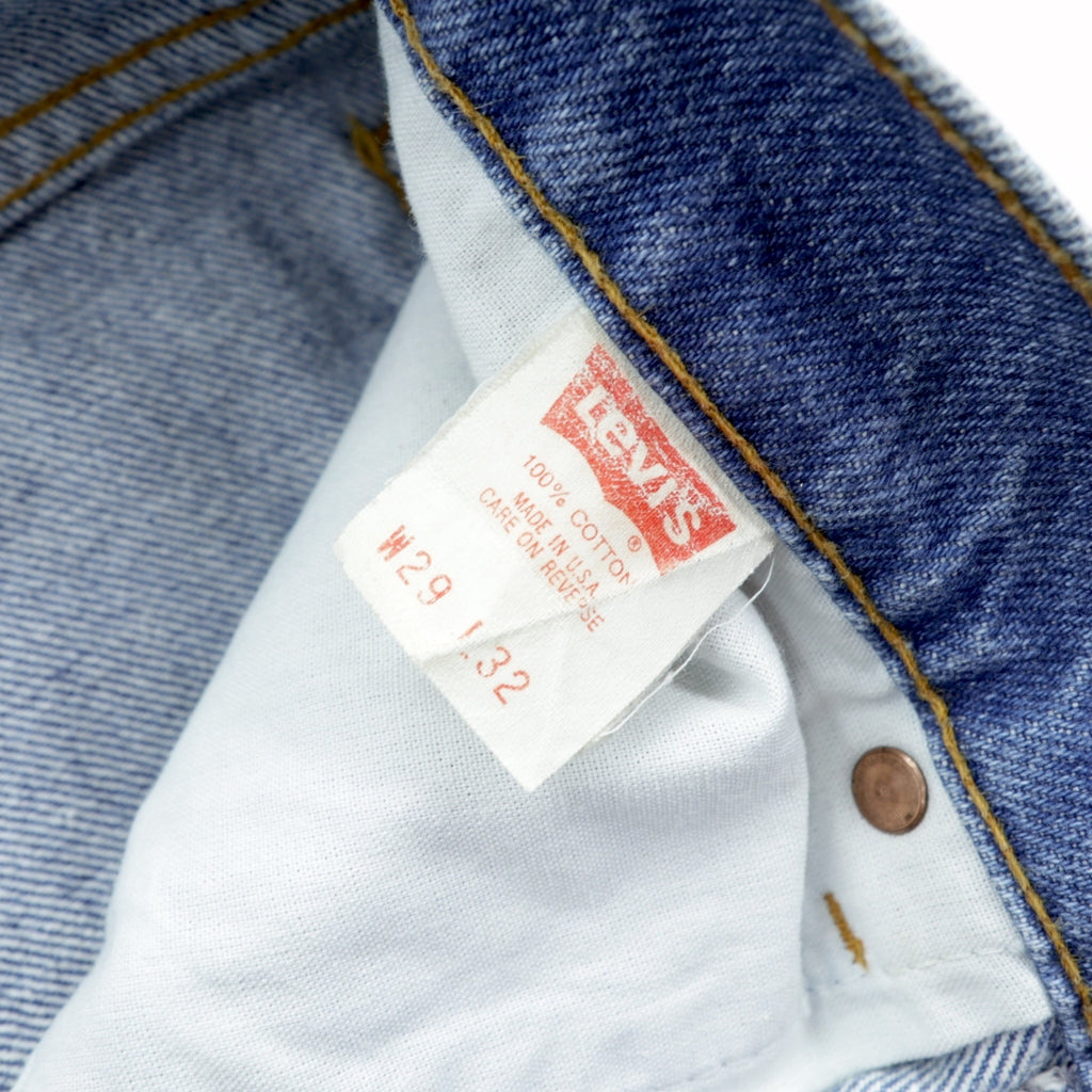 Levi's 90s USA Made 610 Tapered Denim Pants Jeans S Indigo 610-0217 Button Back 525