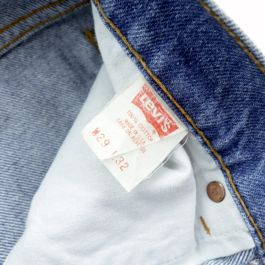 Levi's 90s USA Made 610 Tapered Denim Pants Jeans S Indigo 610-0217 Button Back 525