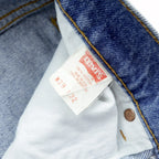 Levi's 90s USA Made 610 Tapered Denim Pants Jeans S Indigo 610-0217 Button Back 525