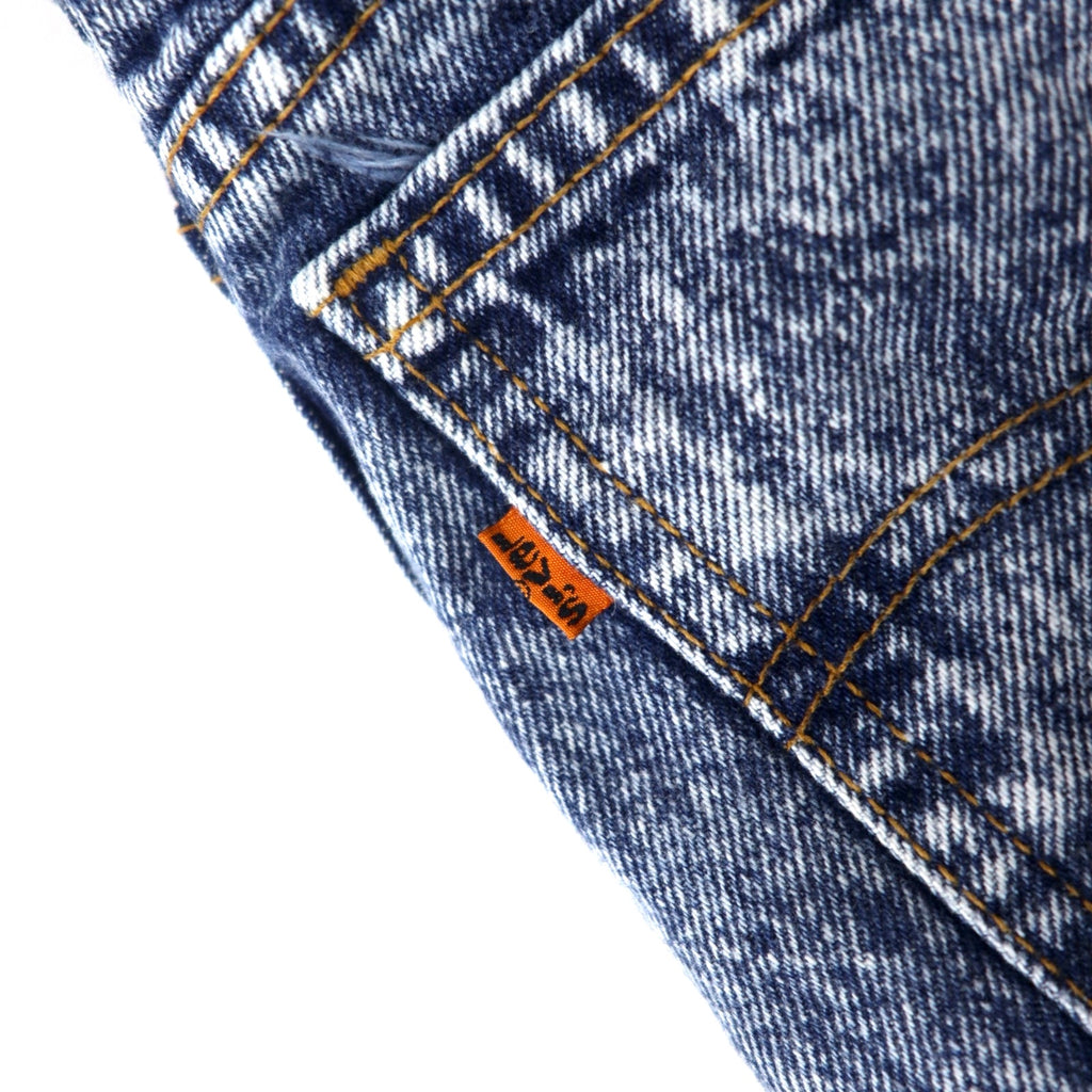 Levi's USA made 80's orange tab chemical wash tapered denim pants size 36 blue cotton zipper fly 40550-0209