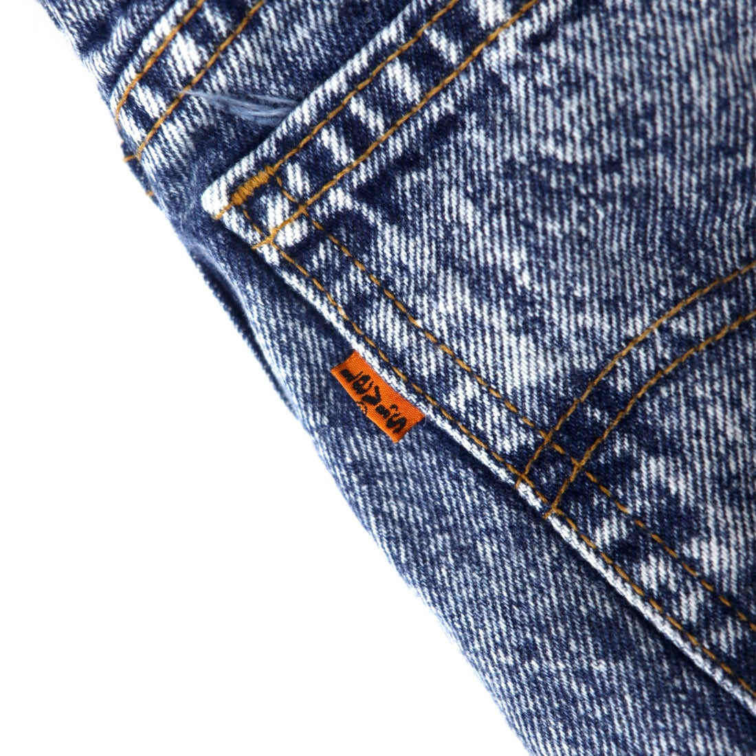 Levi's USA made 80's orange tab chemical wash tapered denim pants size 36 blue cotton zipper fly 40550-0209