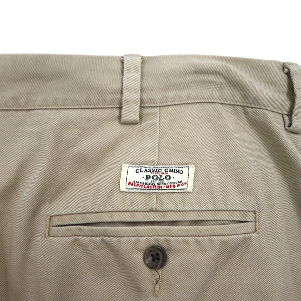 Polo by Ralph Lauren 90年代 ポロチノ クラシック チノパンツ L ベージュ コットン