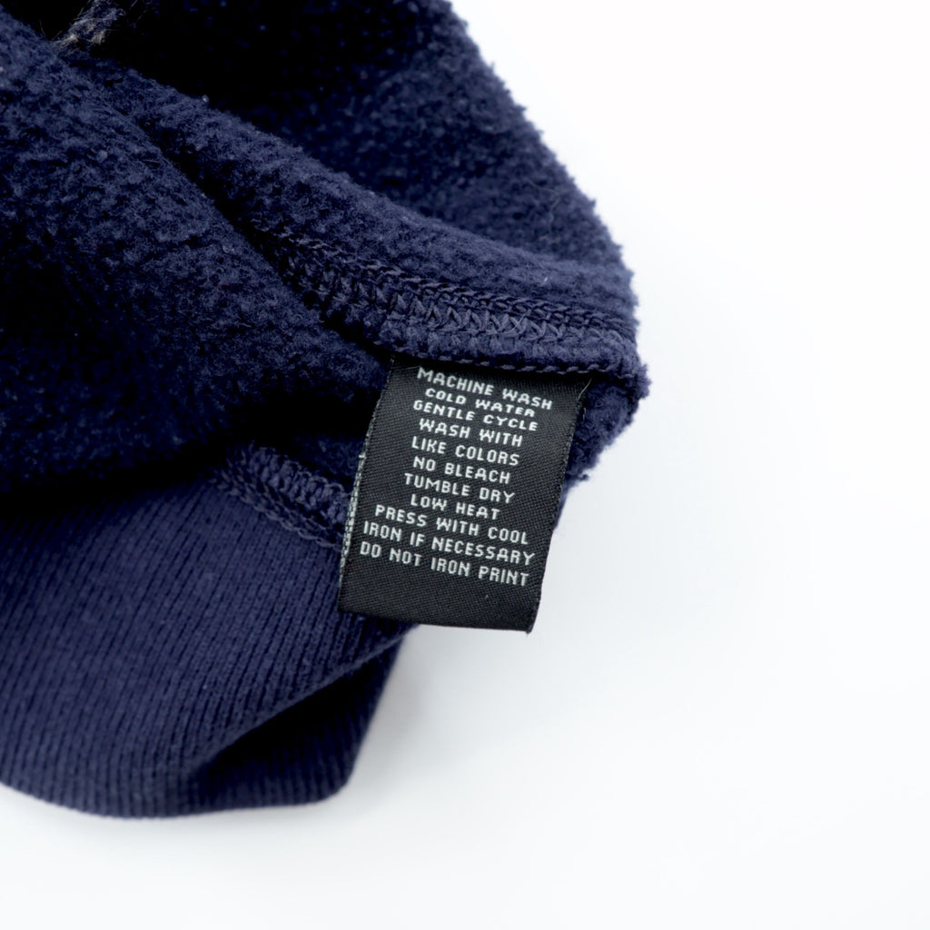 Polo Jeans RALPH LAUREN 90s Ribbed Sweatshirt Jumper L Navy Fleece Lined Stars and Stripes