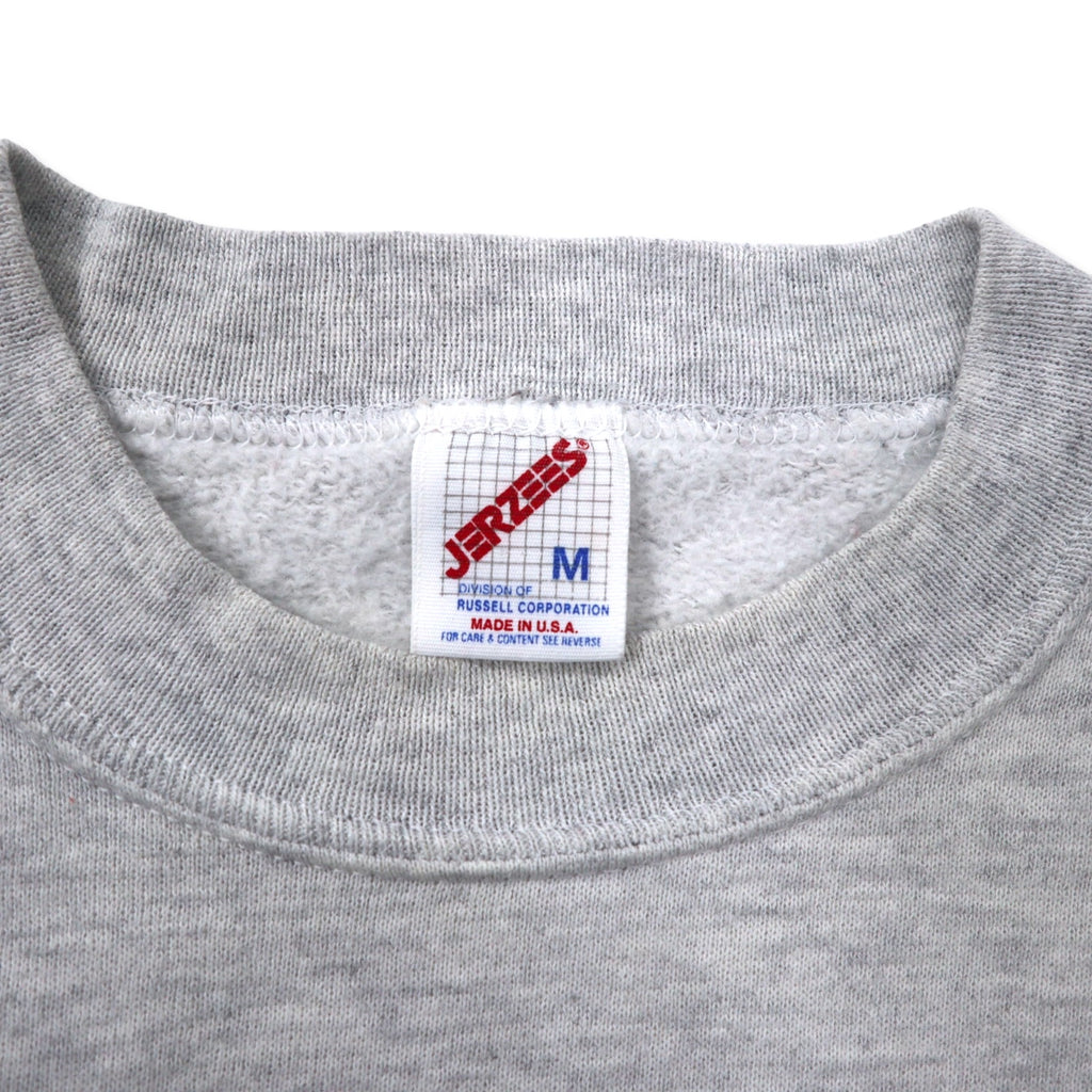 JERZEES USA製 90年代 Las Vegas プリント スウェット M グレー コットン カジノ