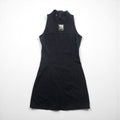 FENDI FF Logo Sleeveless Dress High Neck Dress 42 Black Back Zip Stretch Made in Italy