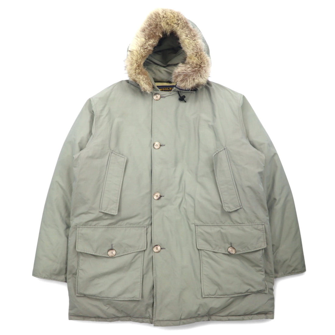 日本然リトテ-古着オンライン-WOOLRICH USA製 アークティックパーカ ARCTIC PARKA ダウンジャケット XL グレー ポリエステル ダブルジップ-WOOLRICH USA Made Arctic Parka ARCTIC PARKA Puffer Jacket XL Gray Polyester Double Zip