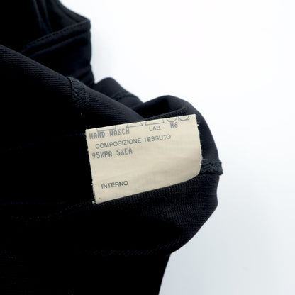 FENDI ノースリーブ ワンピース FFロゴ ハイネック ドレス M ブラック バックジップ ストレッチ イタリア製