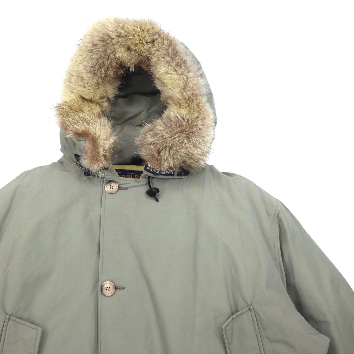 WOOLRICH USA製 アークティックパーカ ARCTIC PARKA ダウンジャケット XL グレー ポリエステル ダブルジップ