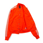 adidas originals × PHARRELL WILLIAMS トラックジャケット ジャージ XS オレンジ スナップボタン トレフォイルロゴ 3ストライプ Z97399