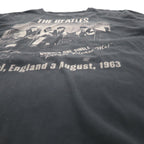 THE BEATLES Rock Band T-Shirt, Size L, Gray Cotton, PLEASE PLEASE ME, Made in Mexico