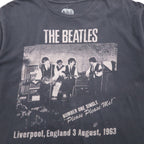 THE BEATLES Rock Band T-Shirt, Size L, Gray Cotton, PLEASE PLEASE ME, Made in Mexico