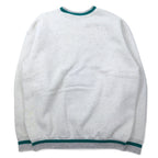 Made in USA 90s ONEITA Rib Line Sweatshirt XL White Cotton Fleece Lining COG RAILWAY
