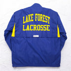 USA made 90s Boathouse SPORTS nylon jacket jersey XL blue drawstring college print LAKE FOREST COLLEGE