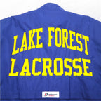 USA made 90s Boathouse SPORTS nylon jacket jersey XL blue drawstring college print LAKE FOREST COLLEGE