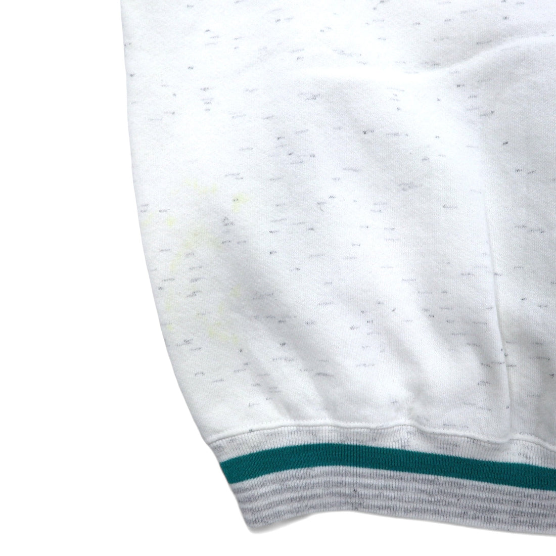 Made in USA 90s ONEITA Rib Line Sweatshirt XL White Cotton Fleece Lining COG RAILWAY