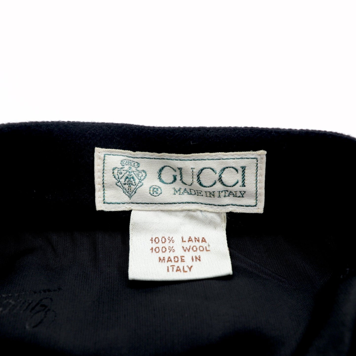 GUCCI 80年代 イタリア製 ヴィンテージ ラップスカート FREE ブラック ウール オールドグッチ