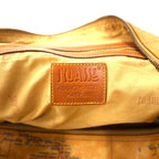 PRIMA CLASSE Made in Italy 2WAY Boston Bag Shoulder Bag Beige PVC Map Pattern