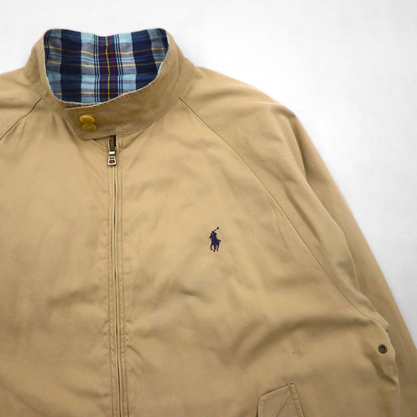 Polo Ralph Lauren 90s Reversible Swing Top Harrington Jacket, Size XL, Check, Small Pony Embroidery