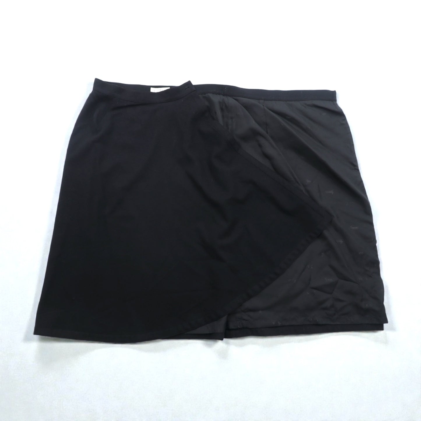 GUCCI 80年代 イタリア製 ヴィンテージ ラップスカート FREE ブラック ウール オールドグッチ