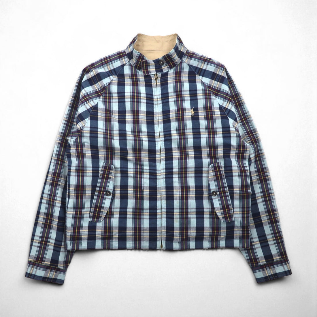 Polo Ralph Lauren 90年代 リバーシブル スウィングトップ ハリントンジャケット XL チェック スモールポニー刺繡