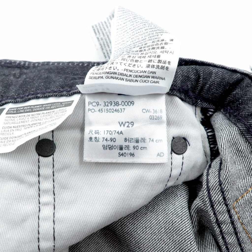 LEVI'S PREMIUM 511 ビッグE 復刻 ブラック デニムパンツ ジーンズ S ブラック レザーパッチ