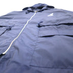 KANGOL Rain Jacket FREE Navy Nylon Water Repellent Back Logo Print Drawstring Made in Japan