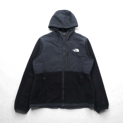 THE NORTH FACE Denali Hoodie Fleece Jacket M Black Polyester POLARTEC Logo Embroidery