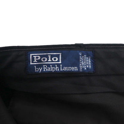 Polo by Ralph Lauren 90s 2-pleat wide-leg slacks, size L, black, polyester