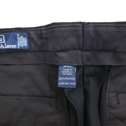 Polo by Ralph Lauren 90s 2-pleat wide-leg slacks, size L, black, polyester