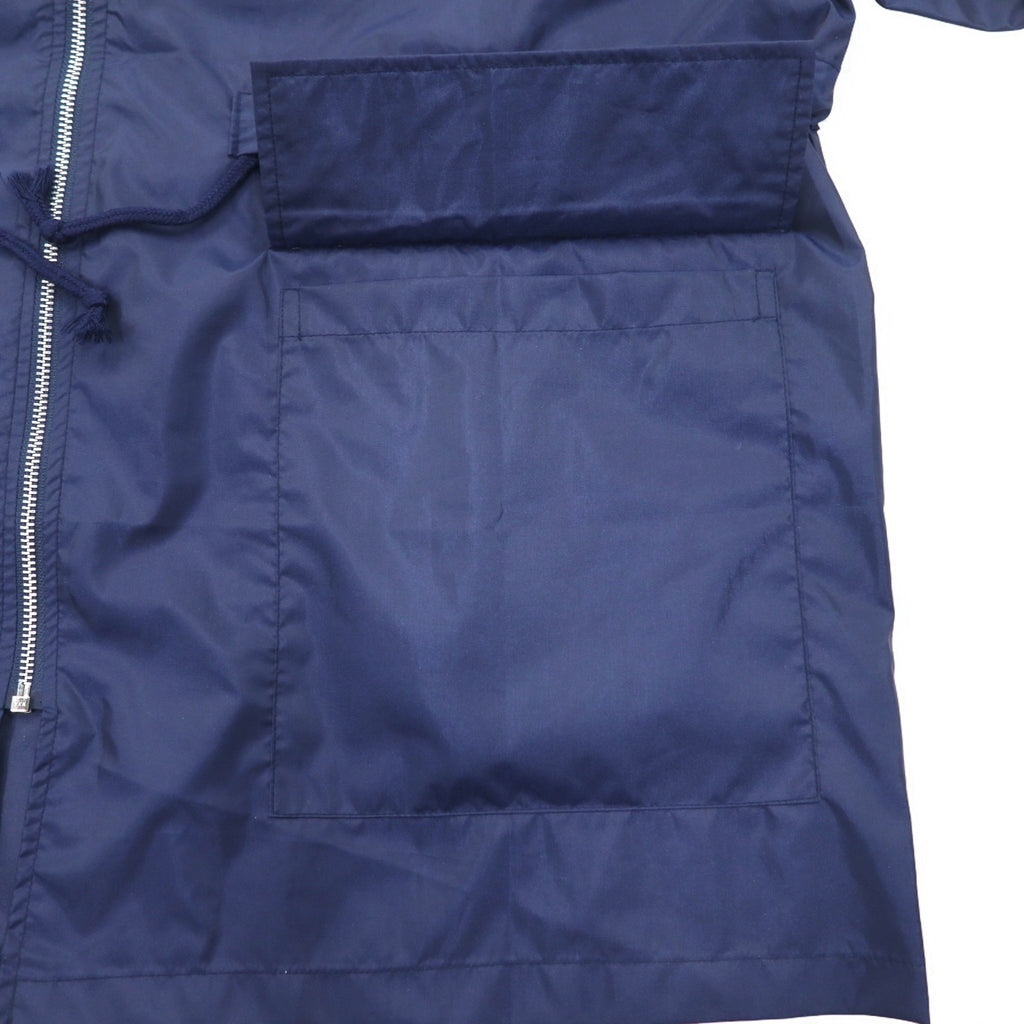 KANGOL Rain Jacket FREE Navy Nylon Water Repellent Back Logo Print Drawstring Made in Japan
