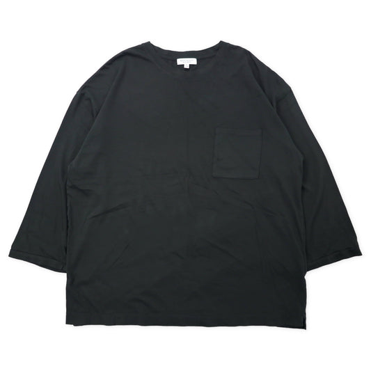 BEAUTY & YOUTH UNITED ARROWS  ピマコットン ワイドフォルム クォータースリーブ カットソー XL カーキ グレー コットン ポケット付き 1217-105-0741